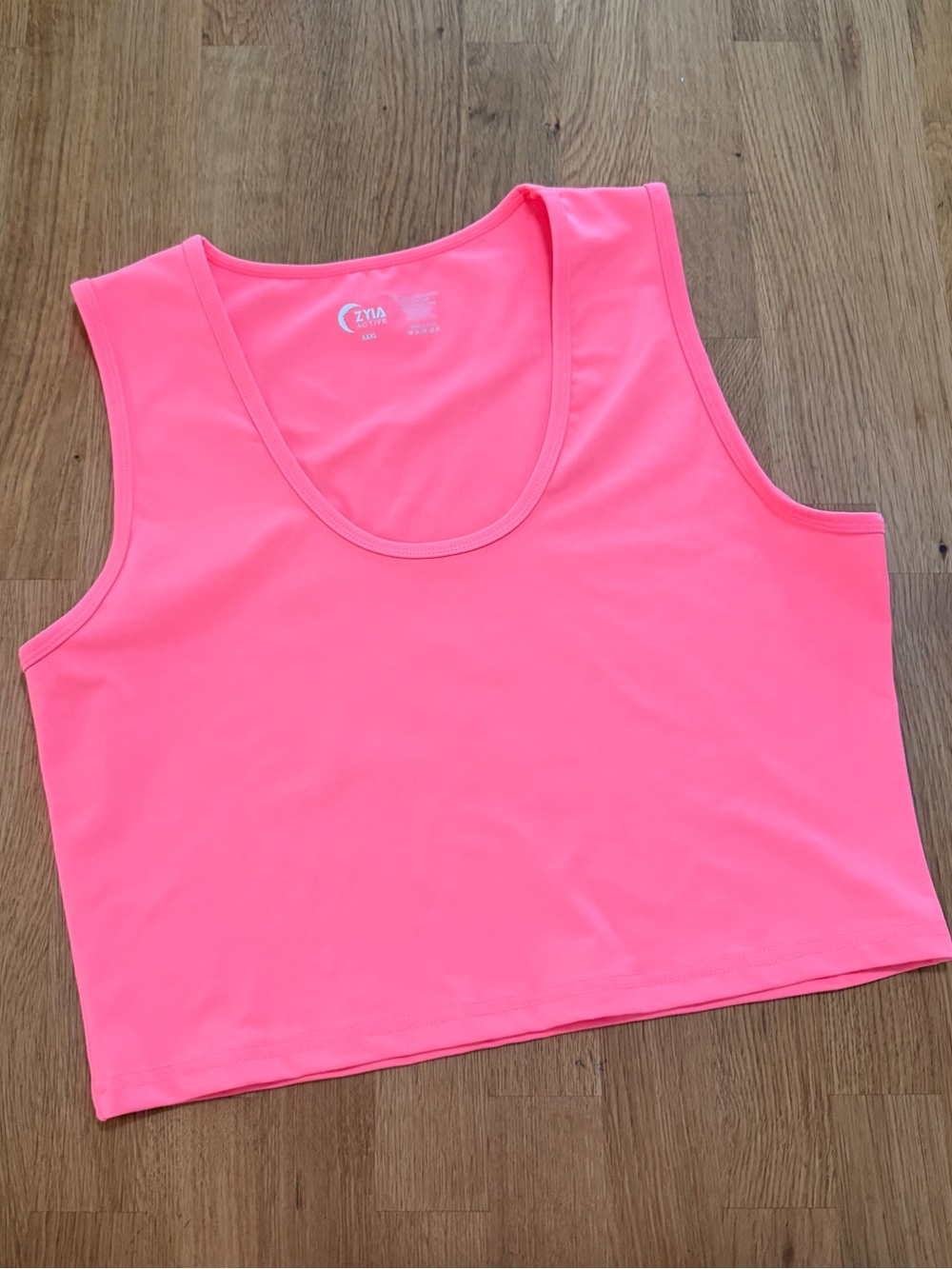 Zyia 3XL Neon Pink Athletic Sleeveless Crop Top